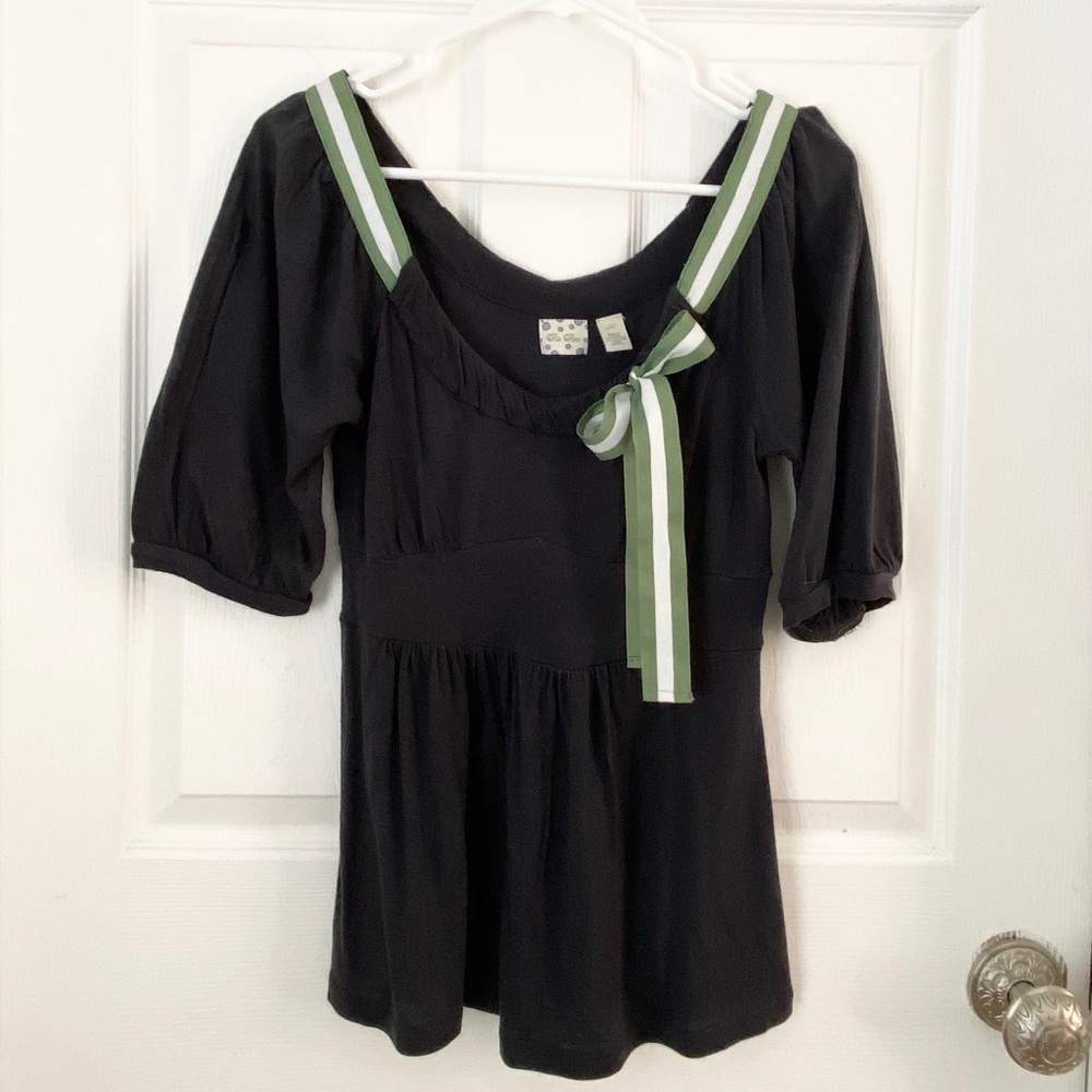 Anthropologie blouse with bow detail